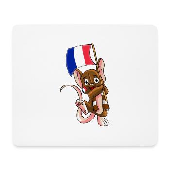 Frankreich Fan Maus - Mousepad (Querformat) - Weiß - Vorne