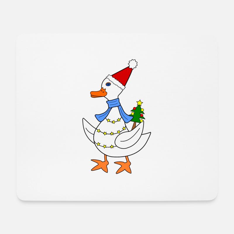 Gans weihnachtlich - Mousepad (Querformat) - Weiß