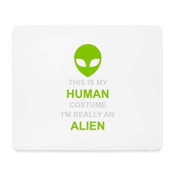 Citation extraterrestre de costume humain - Tapis de souris (format paysage) - blanc - Devant