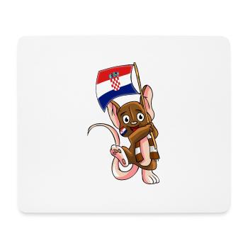Kroatische Fan Maus - Mousepad (Querformat) - Weiß - Vorne