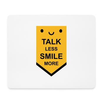 parler moins sourire plus - Tapis de souris (format paysage) - blanc - Devant