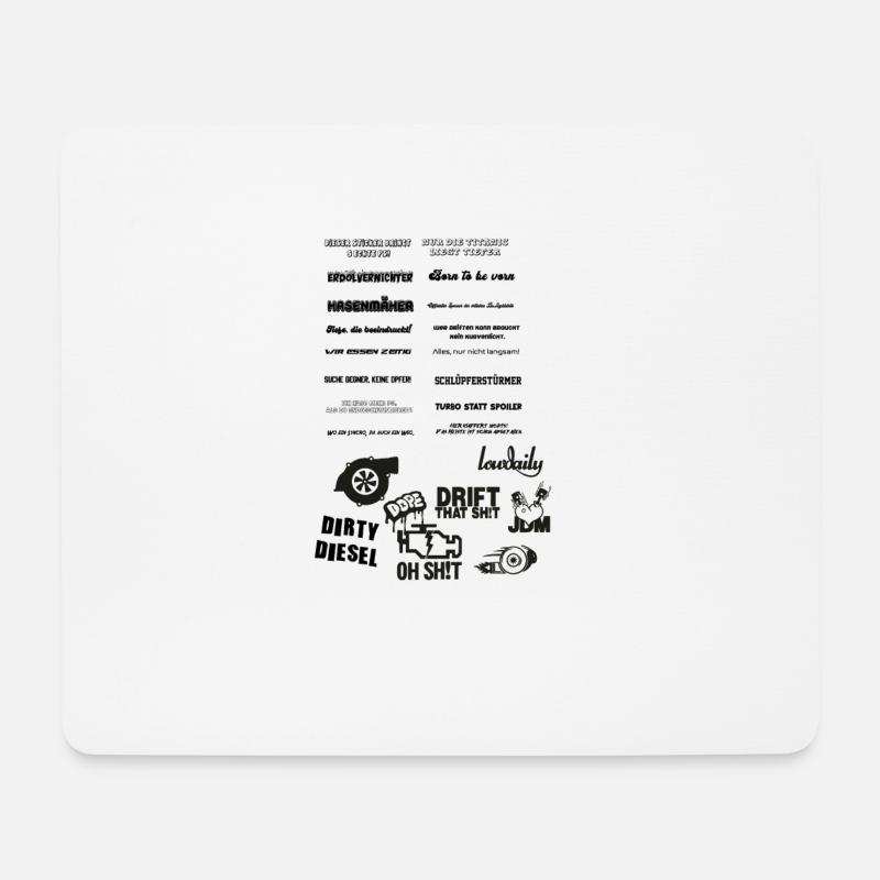 Tuning Club peinlicher wirds nicht - Mousepad (Querformat) - Weiß
