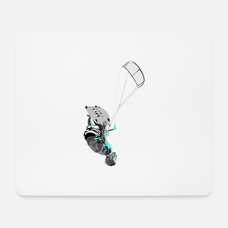 Kiteboarder 1 - Mousepad (Querformat) - Weiß