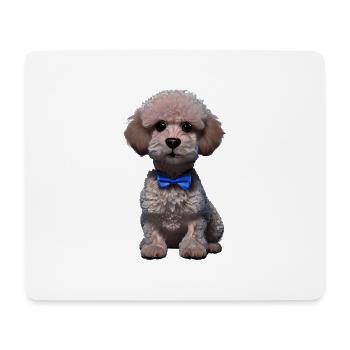 Propriétaire de chien Caniche Chien amour Caniche chiot Chien chiot - Tapis de souris (format paysage) - blanc - Devant