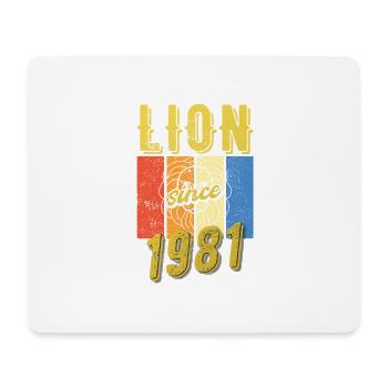 Léo 1981 Zodiac Cadeau d’anniversaire - Tapis de souris (format paysage) - blanc - Devant