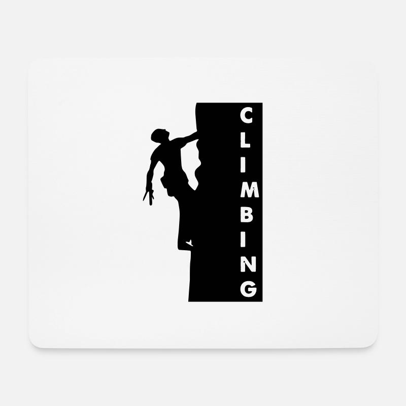 climbing - Mousepad (Querformat) - Weiß