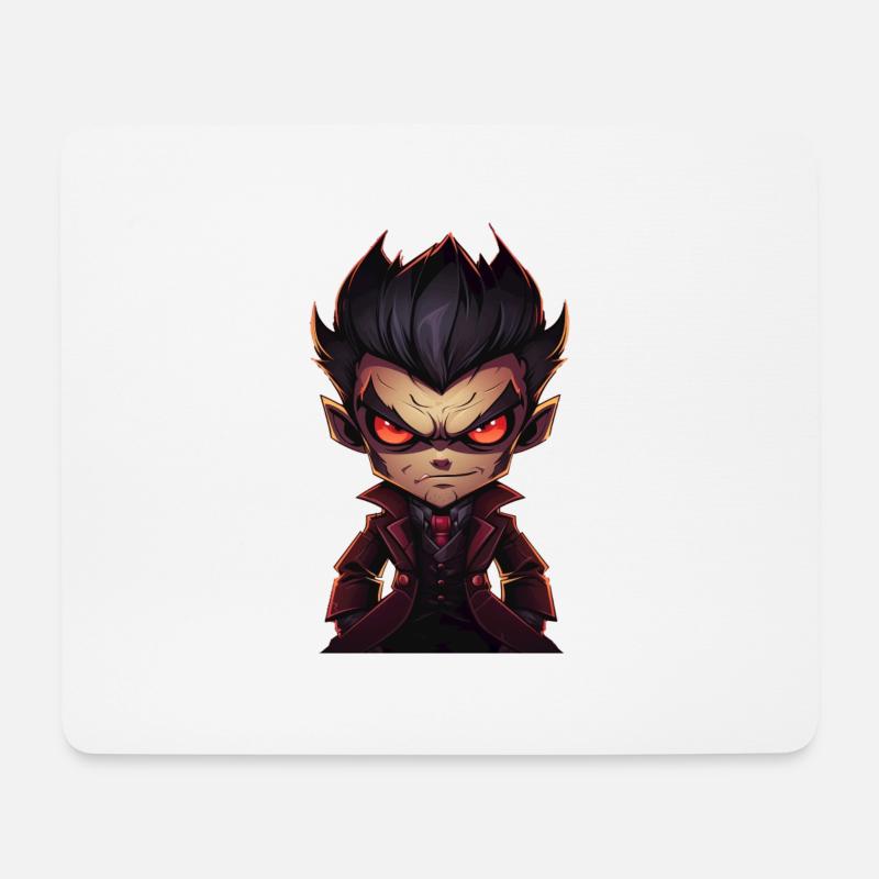 a angry vampire Monster in a comic style - Mousepad (Querformat) - Weiß
