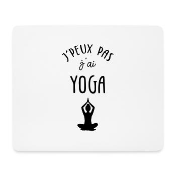 J'peux pas J'ai Yoga - Tapis de souris (format paysage) - blanc - Devant