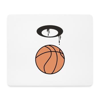 Ballon de basket 5 0 Plan de travail 1 - Tapis de souris (format paysage) - blanc - Devant