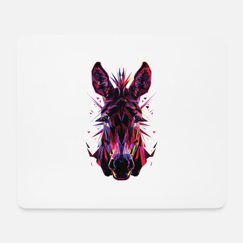 Âne - Tapis de souris (format paysage) - blanc