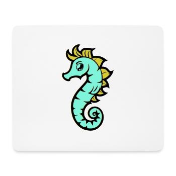 seepferd seepferdchen comic - Mousepad (Querformat) - Weiß - Vorne