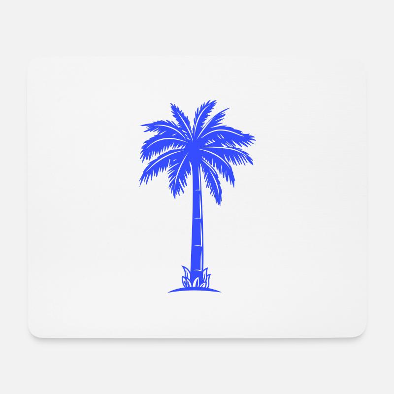 palme silhouette - Mousepad (Querformat) - Weiß
