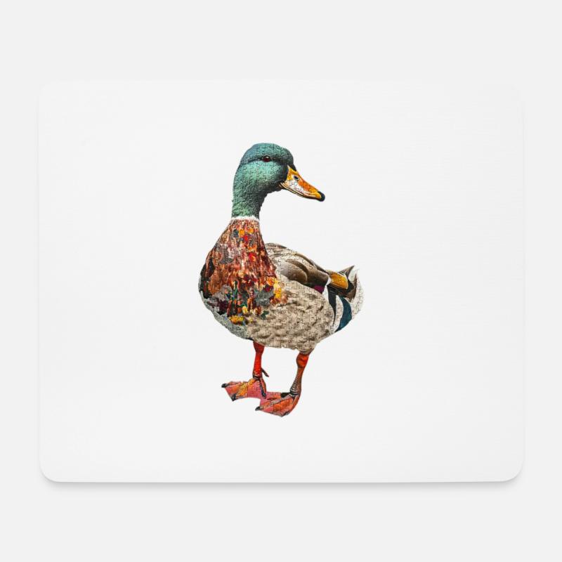 Ente - Mousepad (Querformat) - Weiß