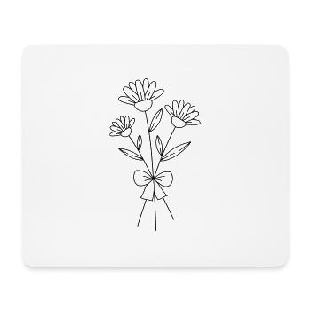 Blumenstrauss - Mousepad (Querformat) - Weiß - Vorne