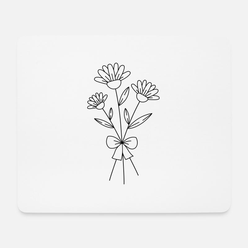 Blumenstrauss - Mousepad (Querformat) - Weiß