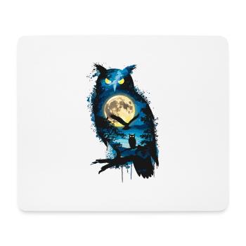 Niedliche Eule als Zauberer für einen Eulen Fans - Mousepad (Querformat) - Weiß - Vorne