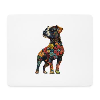 Staffordshire Bullterrier - Mousepad (Querformat) - Weiß - Vorne