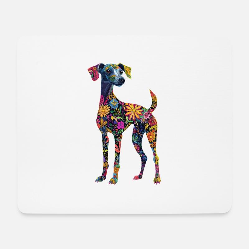 Whippet - Mousepad (Querformat) - Weiß