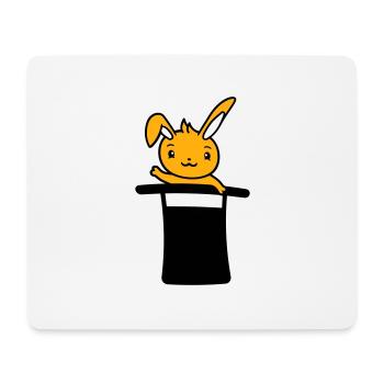 Hase Zauberer Zylinder Hut Kind Baby zaubern süß - Mousepad (Querformat) - Weiß - Vorne