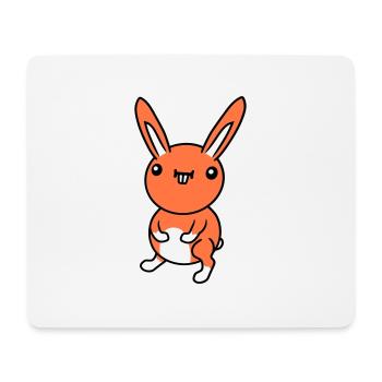 Hase Lustig Gesicht Grimasse Albern Ulkig Lächeln - Mousepad (Querformat) - Weiß - Vorne