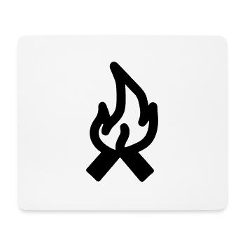 Feu de camp - Tapis de souris (format paysage) - blanc - Devant