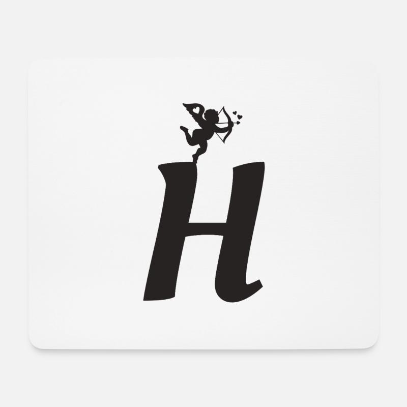 H - Mousepad (Querformat) - Weiß