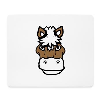 Pferd Süß Pony Fohlen Pferdemädchen Niedlich Comic - Mousepad (Querformat) - Weiß - Vorne