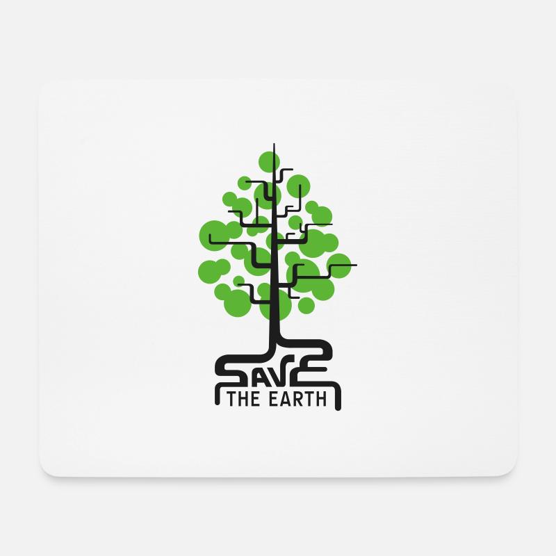 saveteearth07_2f - Mousepad (Querformat) - Weiß