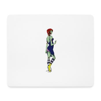 Zombie Lady - Tapis de souris (format paysage) - blanc - Devant