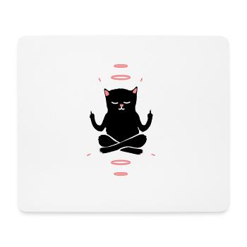 Woosah Cat - Tapis de souris (format paysage) - blanc - Devant