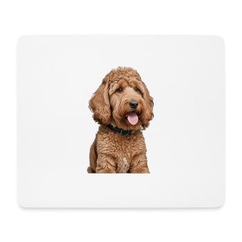 Caniche - Tapis de souris (format paysage) - blanc - Devant