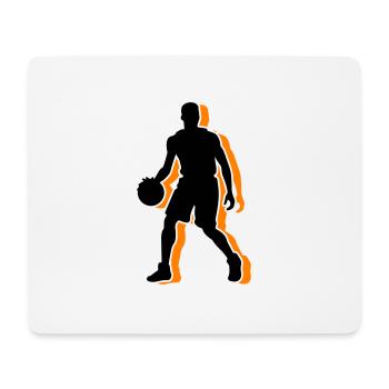 Symbole de joueur de basket-ball Joueur de basket-ball Homme - Tapis de souris (format paysage) - blanc - Devant