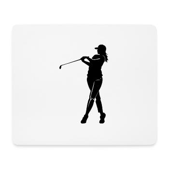 Golfeur Femme Icône - Tapis de souris (format paysage) - blanc - Devant