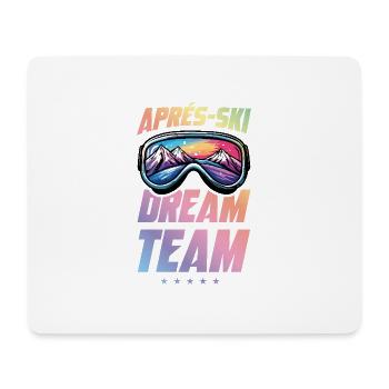 Masque de ski après-ski Dream Team - Tapis de souris (format paysage) - blanc - Devant
