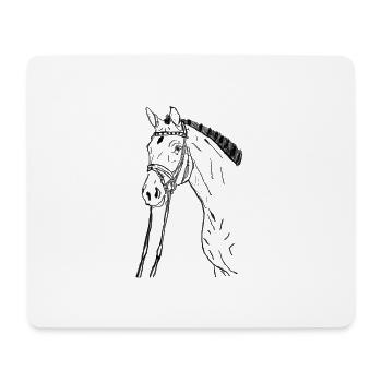 Horse - Mouse Pad (horizontal) - white - Front