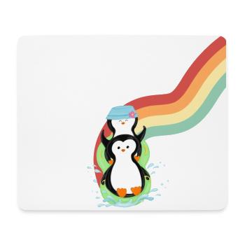 Penguins Slide - Mouse Pad (horizontal) - white - Front