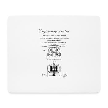 Nikola Tesla / Electro-Magnetic-Motor - Mousepad (Querformat) - Weiß - Vorne