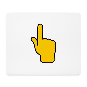Emoji zeigen oben Skizze Farbe - Mousepad (Querformat) - Weiß - Vorne