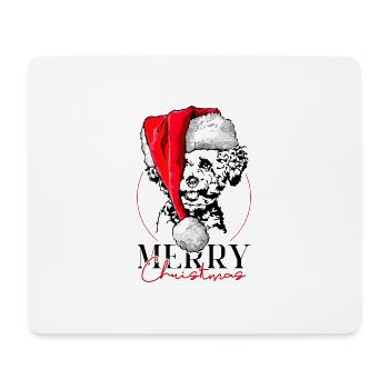 Santa Bichon Frise Merry Christmas Hunde Wilsigns - Mousepad (Querformat) - Weiß - Vorne