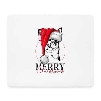 Père Noël Chihuahua Joyeux Noël Chiens Wilsigns - Tapis de souris (format paysage) - blanc - Devant