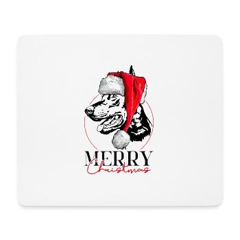Santa Dobermann Merry Christmas Hunde Wilsigns - Mousepad (Querformat) - Weiß - Vorne