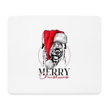Santa Irish Wolfhound Merry Christmas Wilsigns - Mousepad (Querformat) - Weiß - Vorne