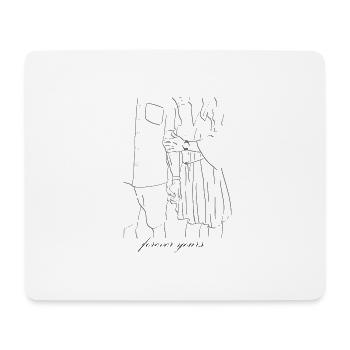 Liebespaar forever yours - Mousepad (Querformat) - Weiß - Vorne