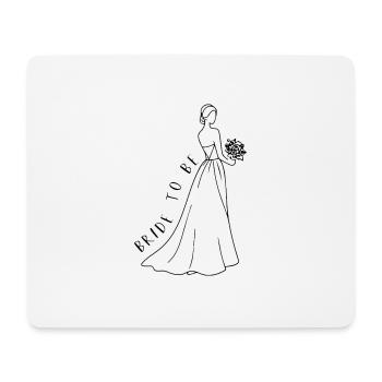 Future mariée - Illustration de mariée en filigrane - Tapis de souris (format paysage) - blanc - Devant