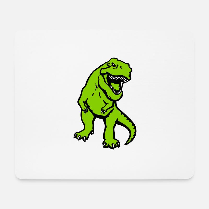 T-Rex - Mousepad (Querformat) - Weiß
