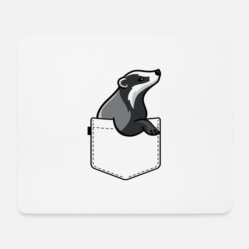 Dachs Brustasche Badger Dachsbau Honigdachs - Mousepad (Querformat) - Weiß
