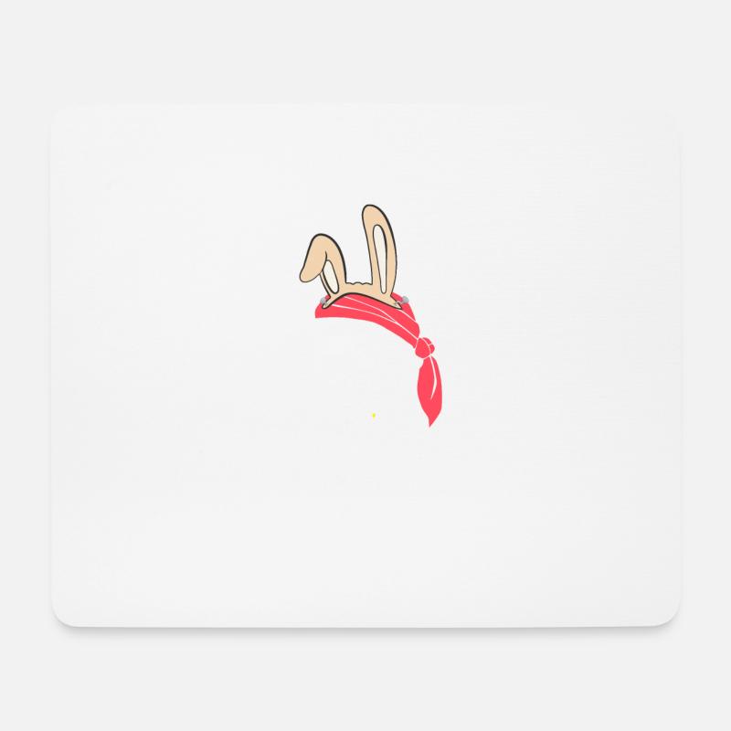 Jolly Roger Ostern Lustige Hasenbekleidung für Ei - Mousepad (Querformat) - Weiß