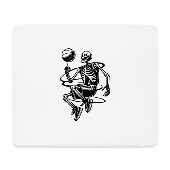 Halloween skeletons playing basketball - Mouse Pad (horizontal) - white - Front