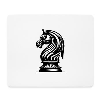 Schach Pferd Skizze Springer Figur Zeichnung - Mousepad (Querformat) - Weiß - Vorne