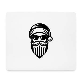 Père Noël cool avec chapeau et lunettes de soleil - Tapis de souris (format paysage) - blanc - Devant